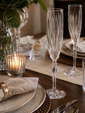 Cristal d'Arques Classic 4 Crystal Champagne Flutes.